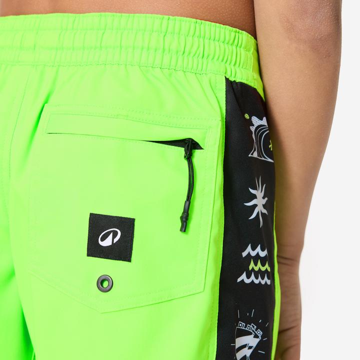 Produktbild Olaian Boardshorts Surfen Jungen 900 Band grün (8, 9, 10)