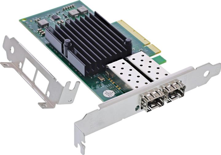 Immagine prodotto InLine Doppia scheda di rete 10 Gigabit, 2x SFP+, PCIe x8, incl. staffa per slot a basso profilo (PCI-E x8)