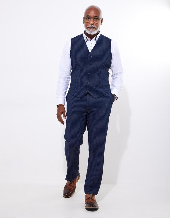 Actual product image Joe Browns Pinstripe Seersucker Suit Waistcoat (60)