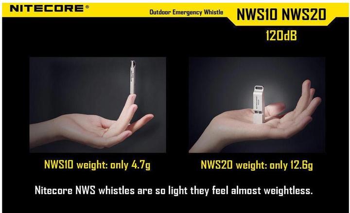Actual product image Nitecore Emergency whistle - one chamber