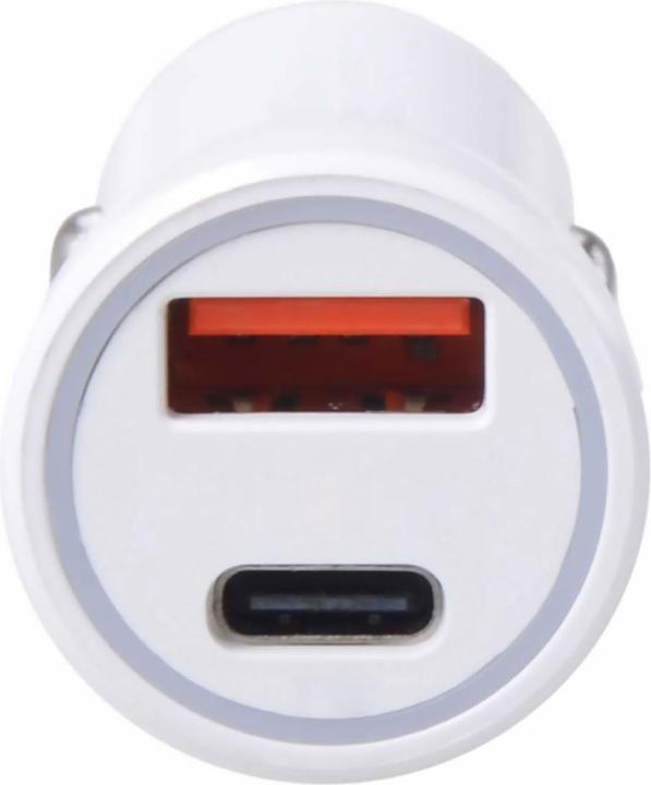 Immagine prodotto Filmer Set di 2 caricatori da auto USB, per USB-A e USB-C, 36 watt, 12/24 volt, bianco