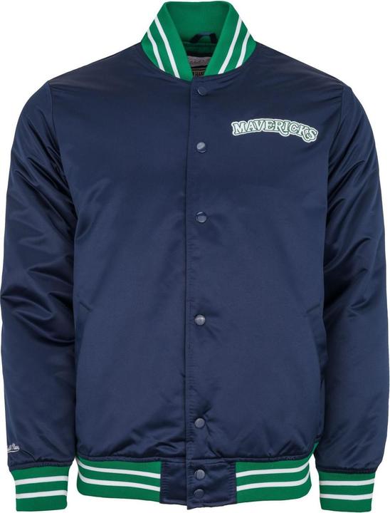Actual product image Mitchell & Ness NBA Dallas Mavericks Heavyweight Satin Jacket Mens (M)