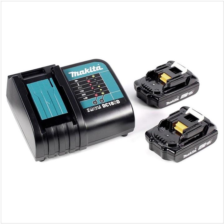 Produktbild Makita DBO 180 SAJ Akku Exzenterschleifer 18 V 125 mm + 2x Akku 2,0 Ah + Ladegerät + Makpac (Exzenterschleifer)