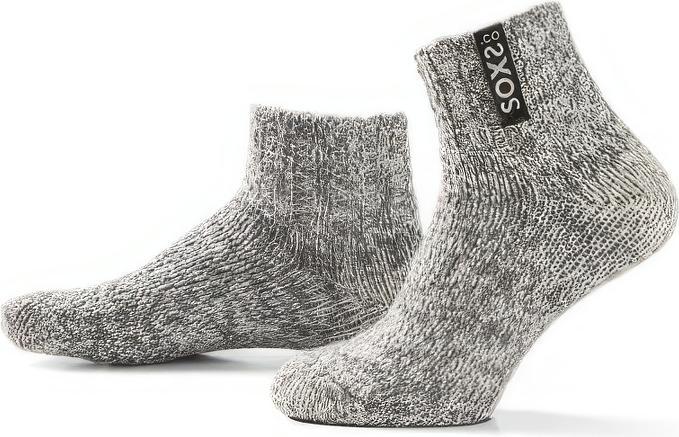 Image du produit Soxs Graue Wolle Herren- & Damensocken Jet Black, Kurzsocke (Une unité par pack, 42, 43, 44, 45, 46)
