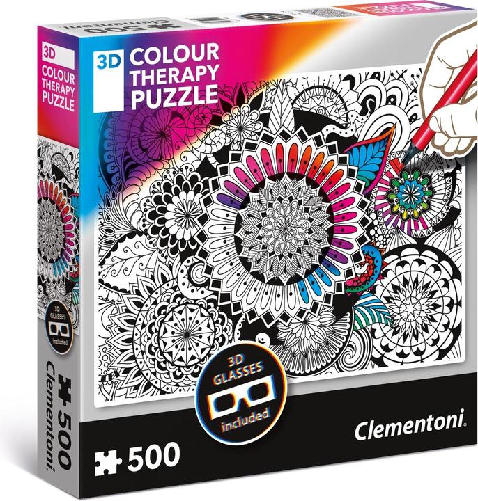 Image du produit Clementoni Fleurs pour la thérapie par la couleur (500 pièces)