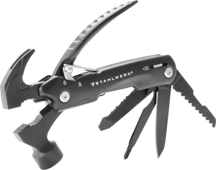 Produktbild Stahlwerk Multitool 12 Tools Taschenmesser Multifunktionswerkzeug Taschenlampe (12 Funktionen)