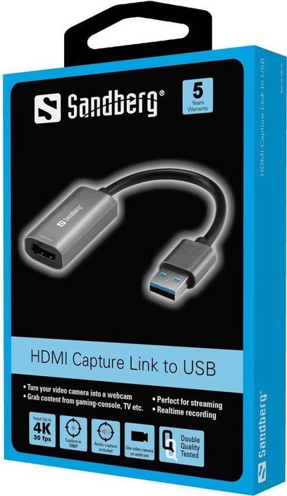 Produktbild Sandberg HDMI Capture Link to USB (HDMI, 12 cm)