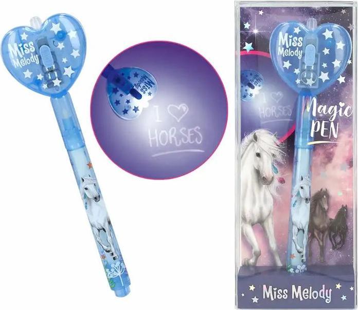 Produktbild Magni Depesche Miss Melody Geheimstift mit LED Licht blau 1,8x5,6x14,2cm (Blau)
