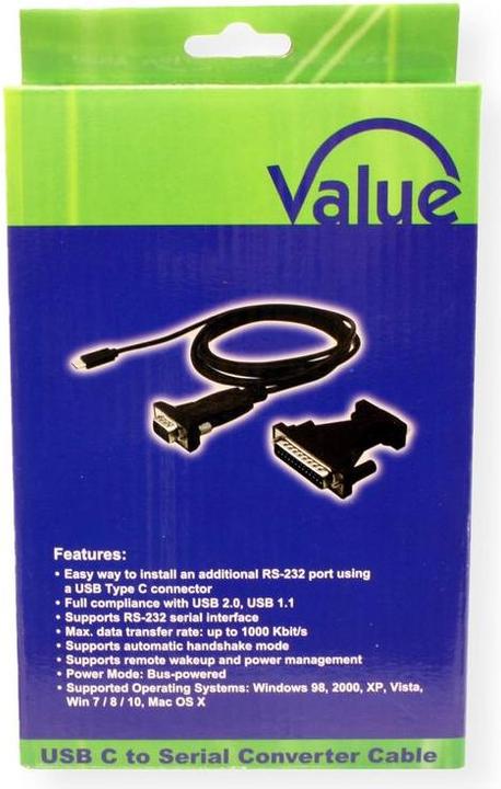 Immagine prodotto Value Convertitore USB - > seriale (1.80 m)