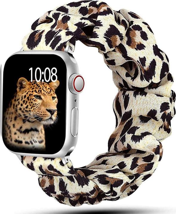 Actual product image PhoneLook Replacement bracelet Scrunchie leopard 38mm / 40mm / 41mm (38 mm, 40 mm, 41 mm, Fabric)