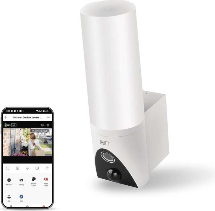 Produktbild Emos GoSmart Rotierende Outdoor IP Kamera mit WiFi und Licht IP-310 TORCH, weiss (2304 x 1296 Pixels)
