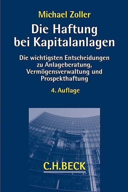 Image du produit BECK La responsabilité en matière de placements (Allemand, Michael, Zoller, 2019)