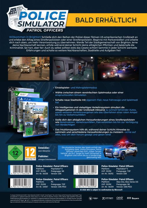 Actual product image astragon Police Simulator: Patrol Officers (Xbox One S, Xbox Series X, DE)
