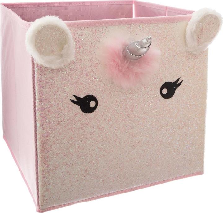 Image du produit Atmosphera BOÎTE DE RANGEMENT ROSE POUR ENFANT LICORNE - 29 X 39,5 X 29CM