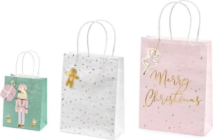 Immagine prodotto Partydeco Borsa regalo Natale 3 pezzi. (Scatola da regalo, 3 x)