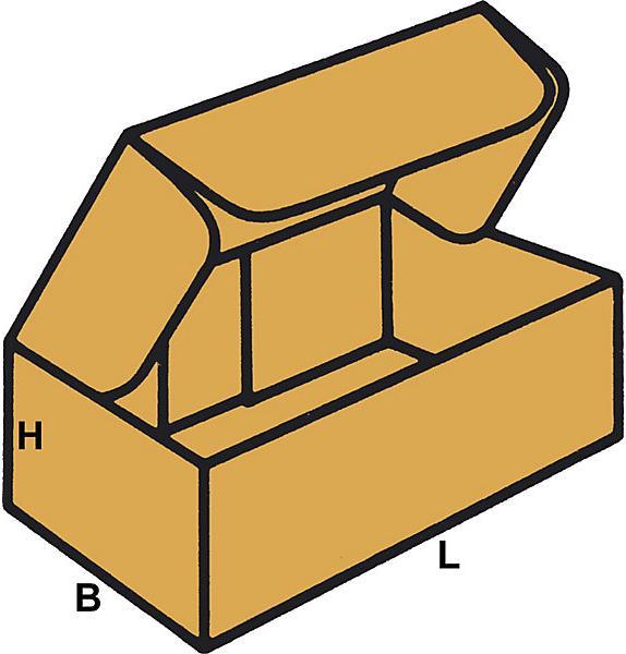 Actual product image kaiserkraft Die-cut boxes with plug-in closure, FEFCO 0426 (50 x)