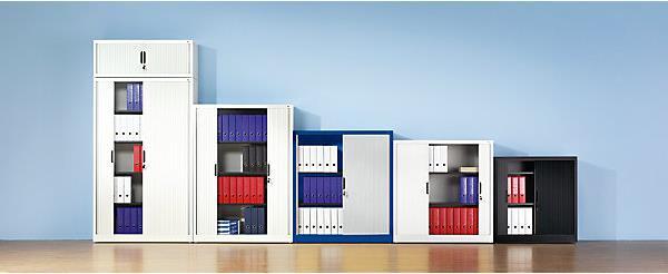 Actual product image C+P Roller shutter cabinet with horizontal blind (100 x 42 x 166 cm)