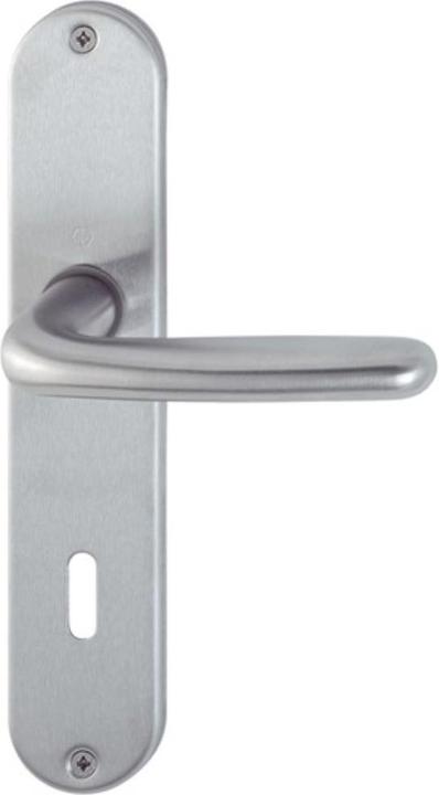 Hoppe Langschildgarnitur Cardiff E1850Z/302 Edelstahl F69 OB 72 mm DIN links / rechts (Türgarnitur)
