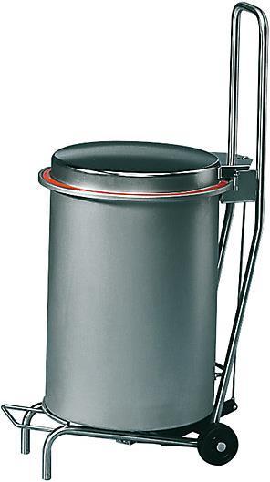 Immagine prodotto kaiserkraft Carrello per rifiuti in acciaio inox BUGGY con telaio (40 l)