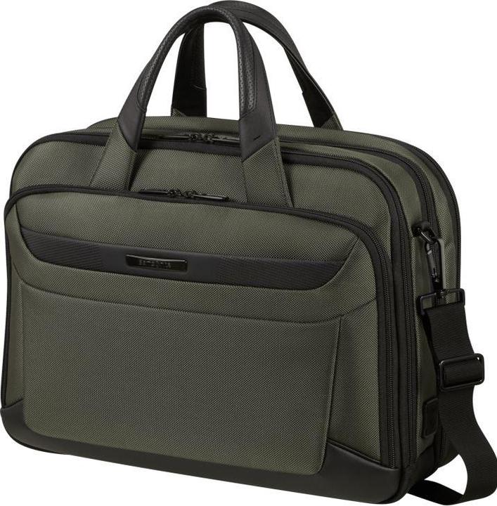 Image du produit Samsonite Laptopschoudertas - Pro-Dlx 6 Bailhandle 15.6 inch Uitbreidbaar 16/23 l - Green (15.60")
