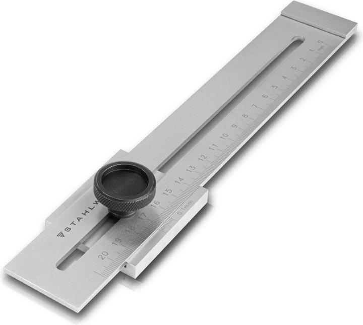 Produktbild Stahlwerk Streichmass mit 200 mm Messbereich und 0,1 mm Nonius aus Edelstahl (20 cm)