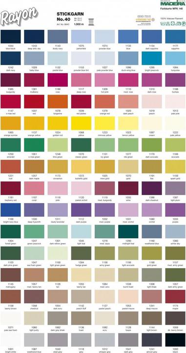 Produktbild Madeira Rayon Stärke 40 Uni (1000 m)