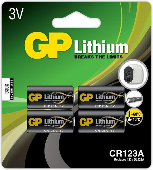 GP Batteries Lithium Battery CR123A (4 Stk., CR123A)
