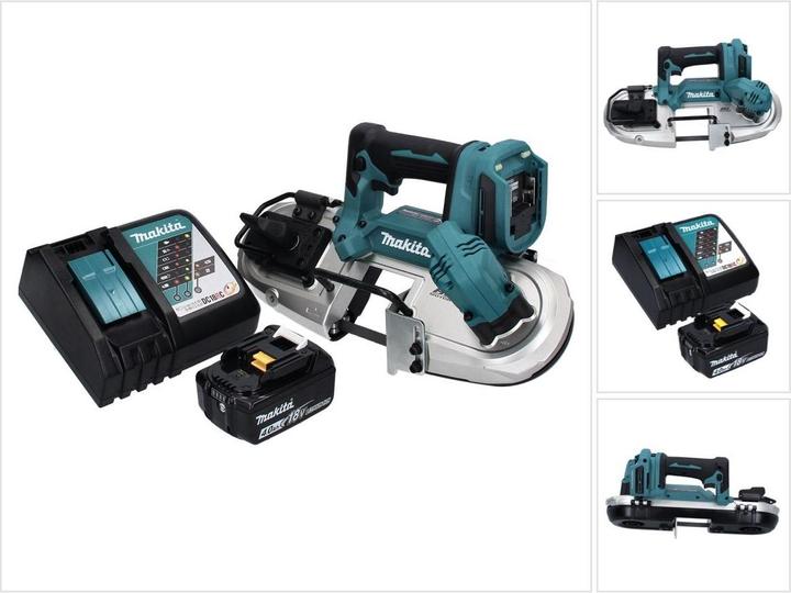 Actual product image Makita DPB 183 RM1 Scie à ruban sans fil 18 V 66 mm brushless + 1x battery 4.0 Ah + charger