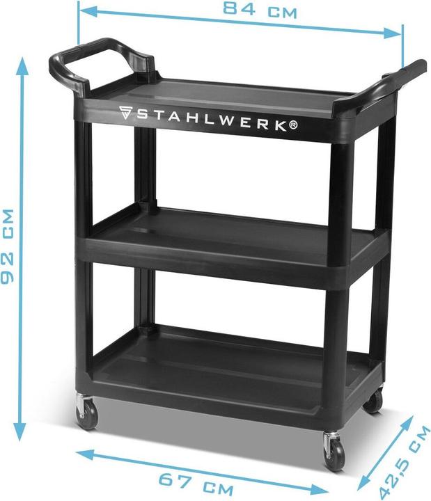 Produktbild Stahlwerk Werkzeugwagen TC-92 ST mit 100 kg Tragkraft Werkstattwagen Rollwagen (1 x)