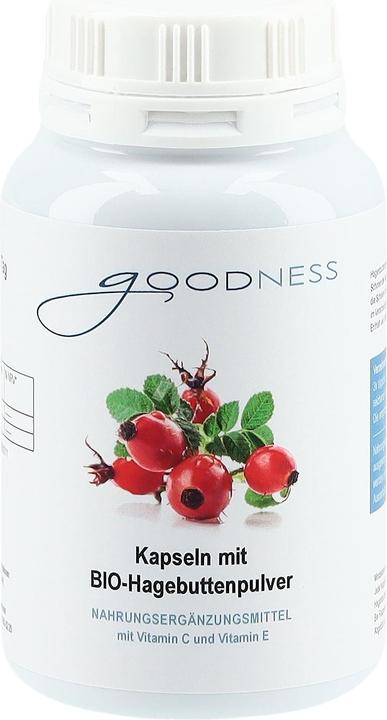 Immagine prodotto Goodness BIO-Hagebuttenpulver Kapsel 600 mg (150 Pezzo/i, Pillole, 107 g)
