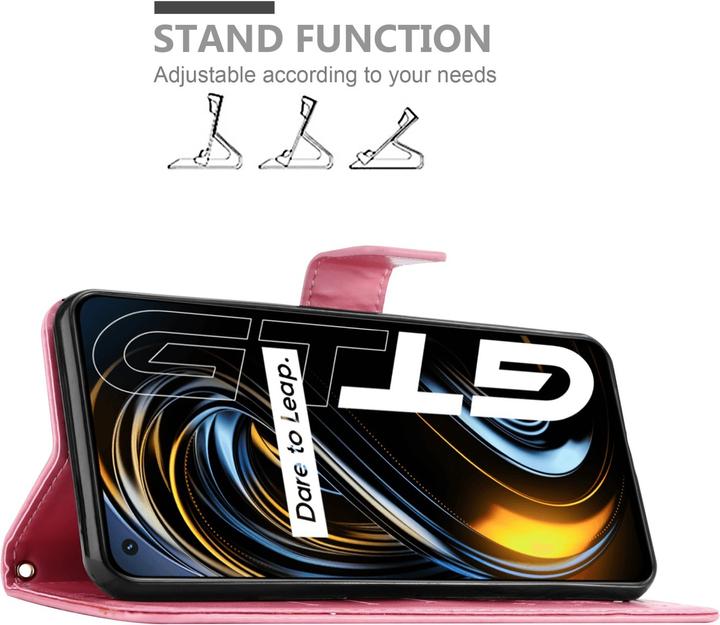 Produktbild Cadorabo Flower Book Hülle für Realme GT / GT Neo 2T / Q3 PRO (Realme GT Neo 2T, Realme Q3 Pro 5G)