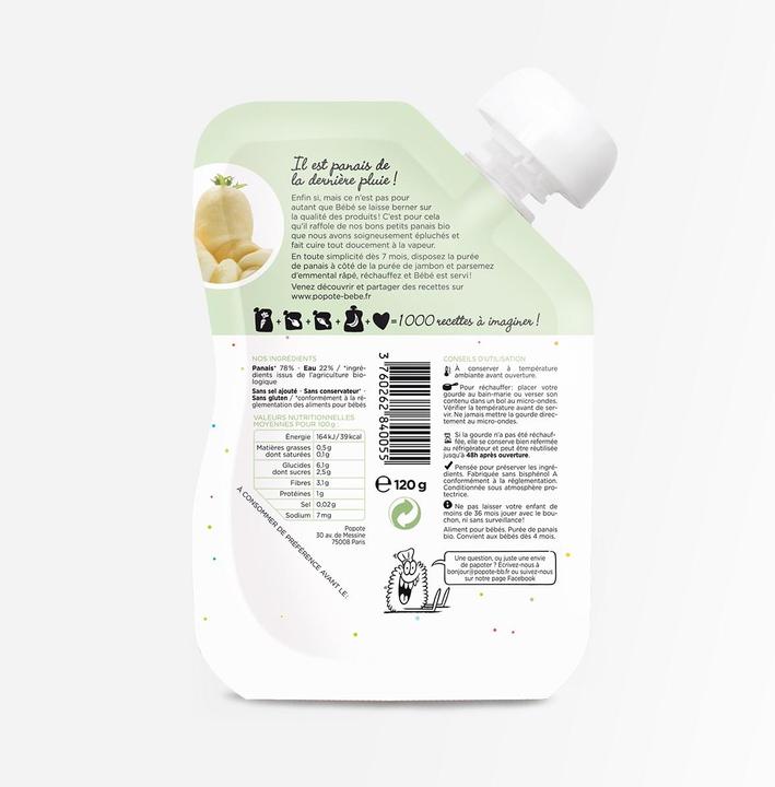 Image du produit Popote Quetschie Pastinake BIO (120 g)