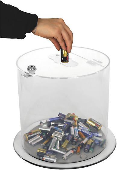 Image du produit kaiserkraft Conteneur de recyclage des piles (12 l)