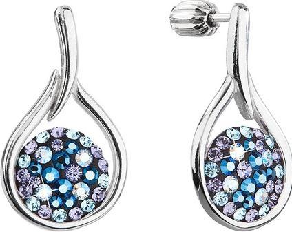 Produktbild Evolution Group Timeless silver earrings with Swarovski 31305.3ue Style (L)