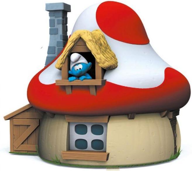 Produktbild Plastoy Die Schlümpfe Spardose Mushroom House