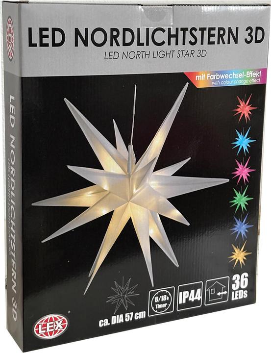 Actual product image Mojawo 3D LED star for hanging Christmas lights DIA 57cm outdoor IP44