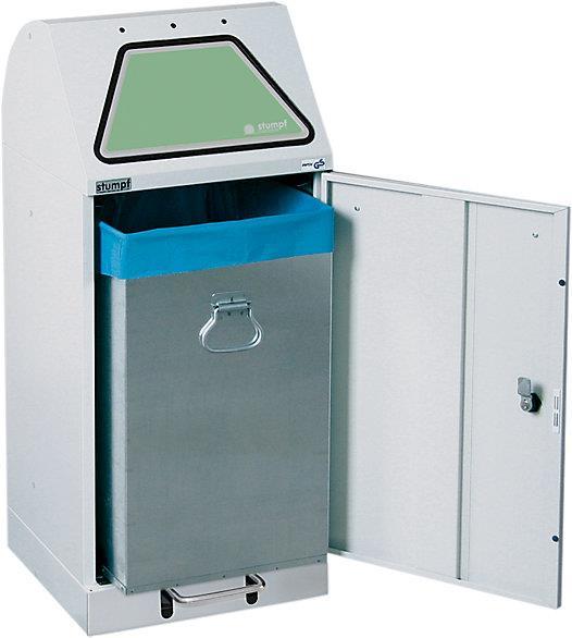 Produktbild kaiserkraft System-Wertstoffsammler, Einwurfklappe fussbetätigt (60 l)