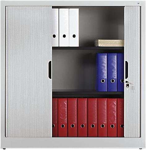 Image du produit C+P Armoire à rideau avec store horizontal (120 x 42 x 123 cm)