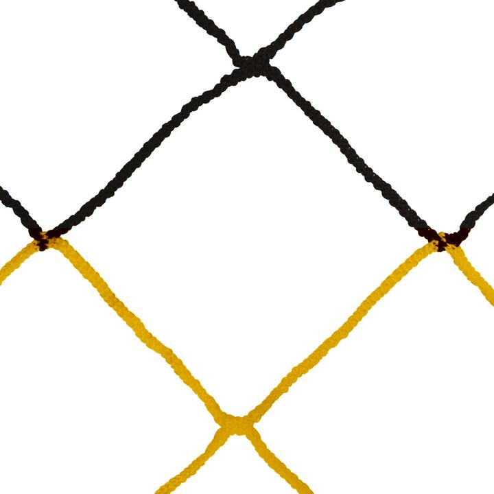 Sporti Paar bicolor 4mm geflochtene Fussballnetze für 11er Mannschaften einfache Maschen 120 Bienenwabe