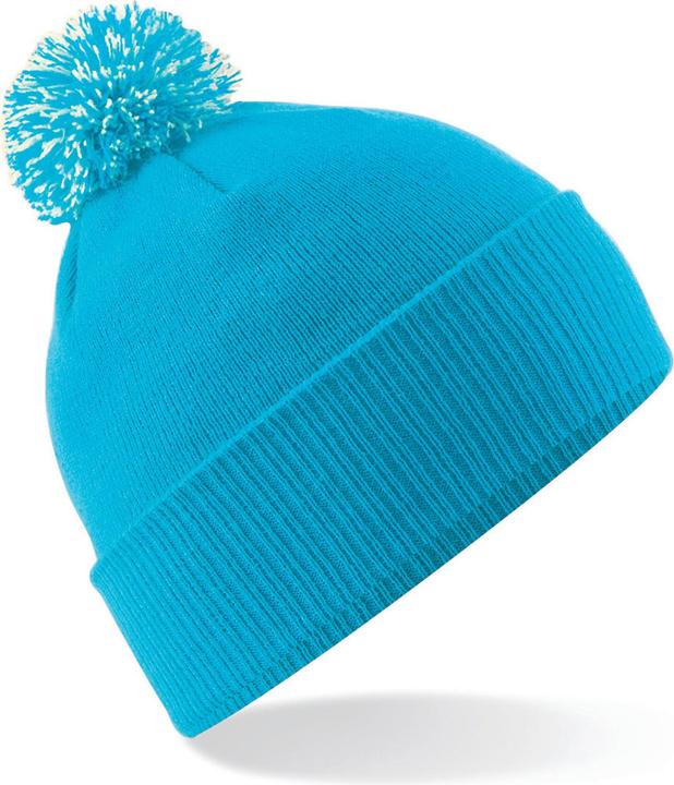 Hellblau mit gleichfarbigem Bommel
