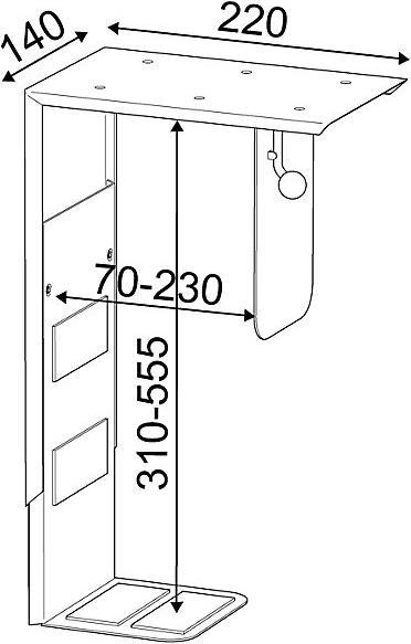 Immagine prodotto Twinco Supporto per PC da montare sotto il piano del tavolo