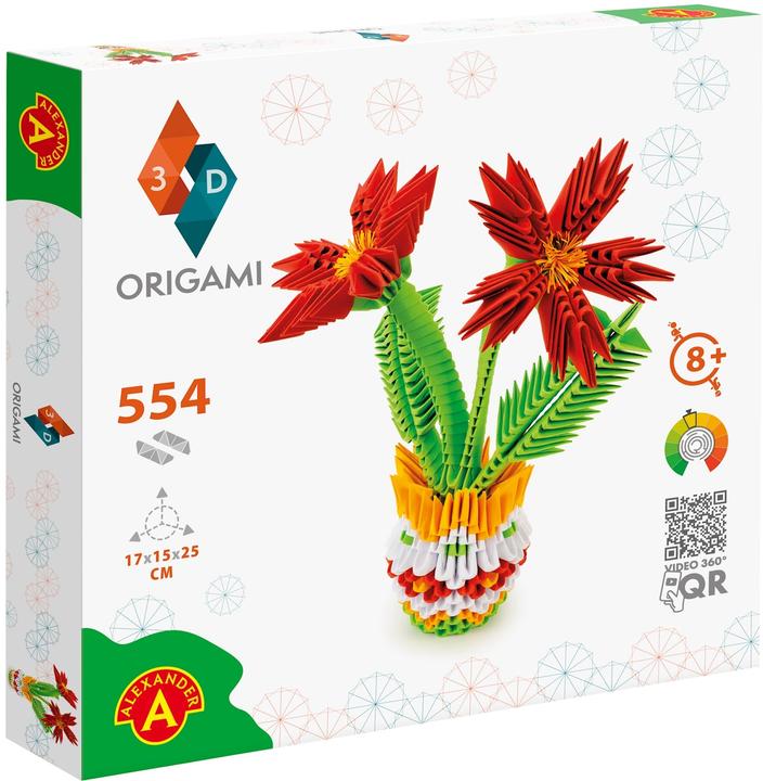 Actual product image Selecta Spielzeug ORIGAMI 3D - flower pot, 554 pcs.