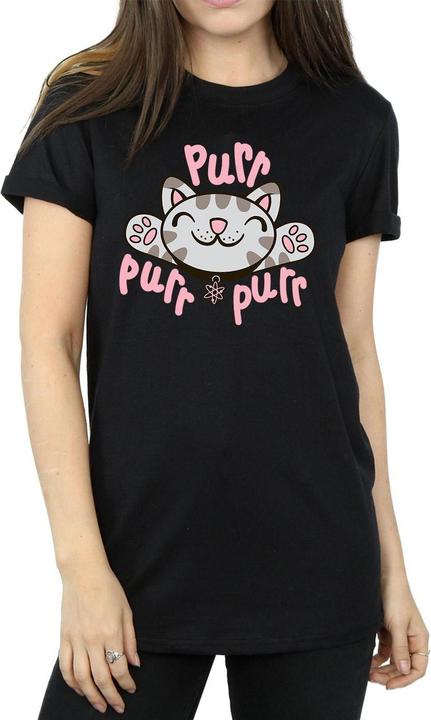 Actual product image Big Bang Theory Womens/Ladies Soft Kitty Purr Cotton Boyfriend T-Shirt (XXL)