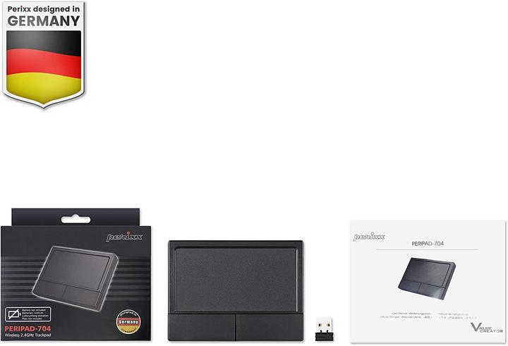 Actual product image Perixx PERIPAD-704, large wireless touchpad, black (DE, Wireless)