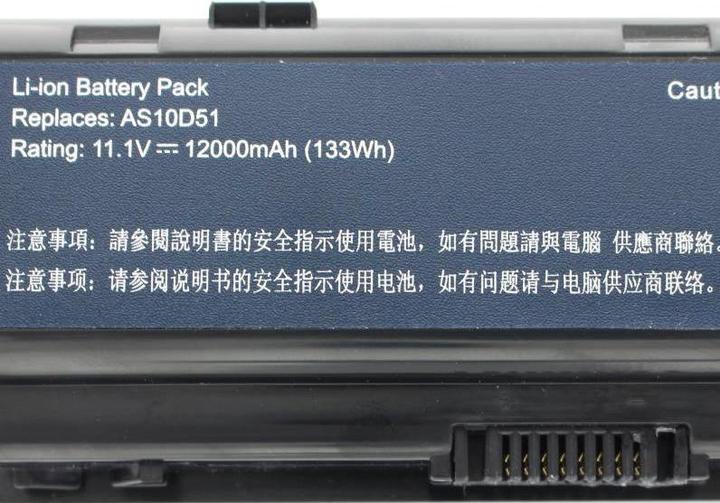 Immagine prodotto Acer Batteria AS10D31, AS10D3E, AS10D41, AS10D61, AS10D71 (6 Celle, 12000 mAh)
