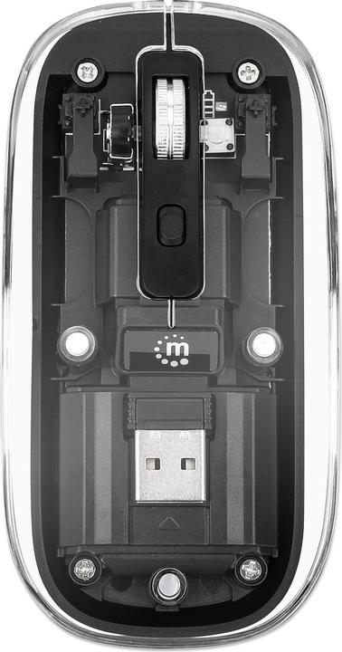 Actual product image Manhattan MH Transparent 4D mouse, Black (Wireless)