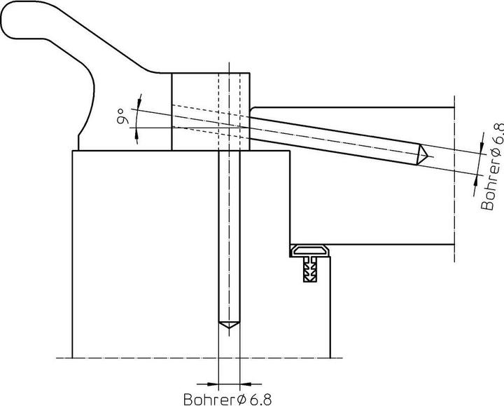 Actual product image Simonswerk Plastic drilling jig VARIANT (6.8 mm)
