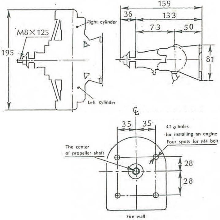 Actual product image Saito fa-182td 2-cylinder boxer 4t-engine
