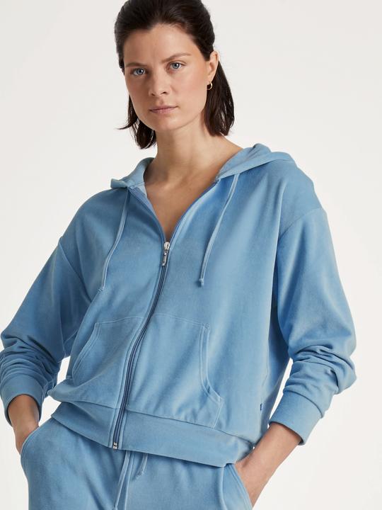 Produktbild Calida Sweatjacke Loungewear "Lounge Velours" hellblau (38)
