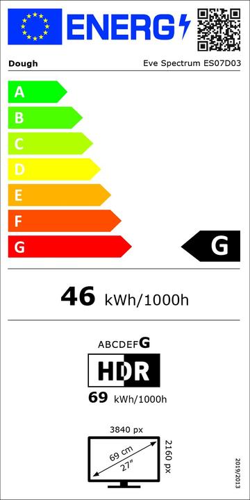 Energy Label Dough Spectrum One Glossy (3840 x 2160 Pixels, 27")